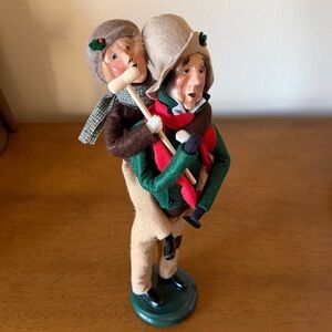 1996 Byers Choice Caroler Bob Cratchit & Tiny Tim Dickens Christmas Figure